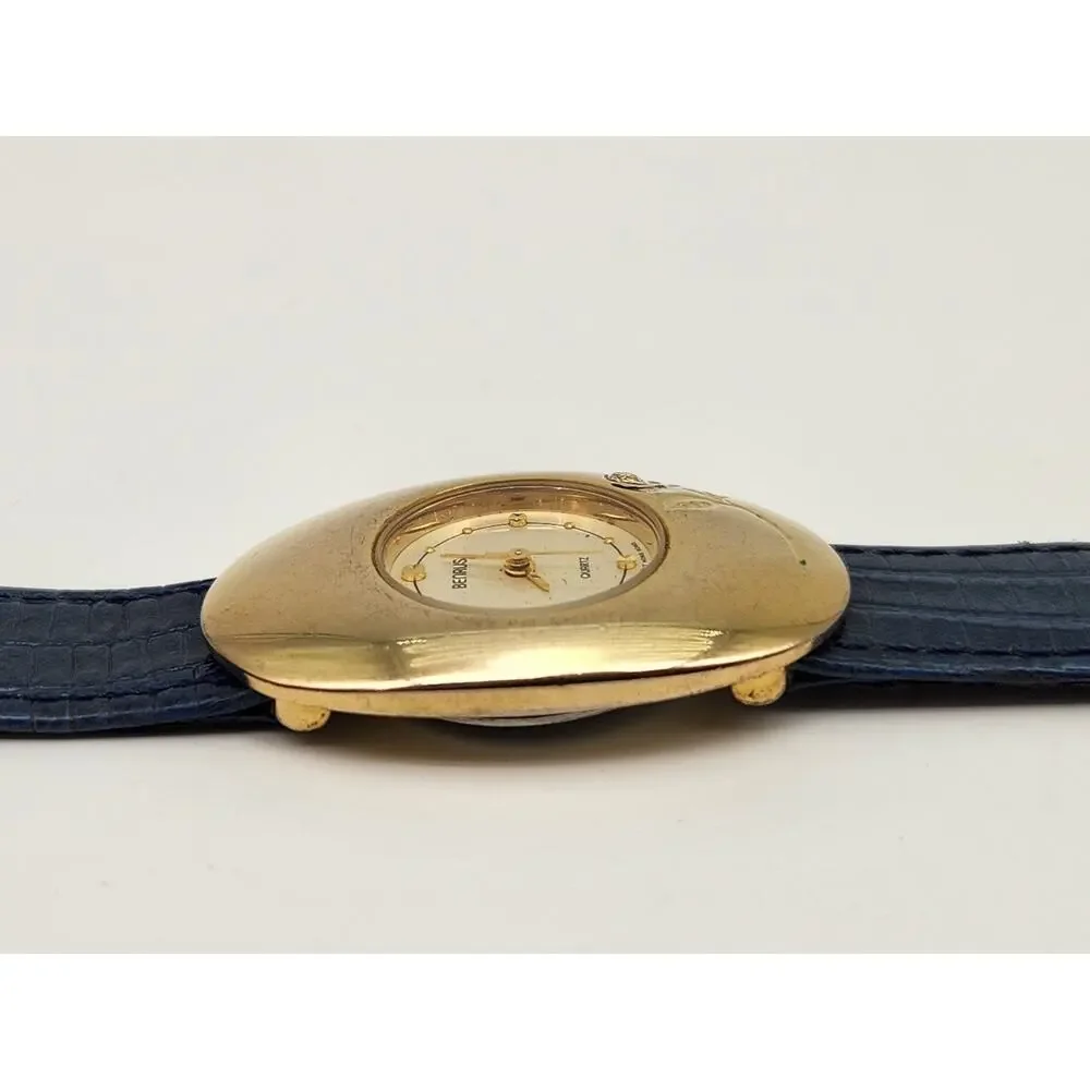 Rare Vintage Benrus Goldtone Rose Bezel Watch for Ladies Luxury Dress Watch